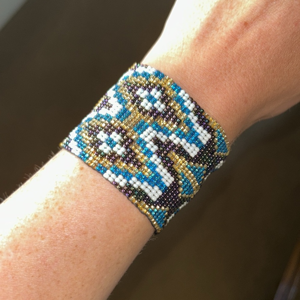 Handmade Navajo Beaded Cuff Bracelet